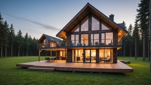 Un rêve contemporain : maison en bois moderne